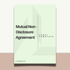 Legal document titled 'Mutual Non-Disclosure Agreement' on a light green background
